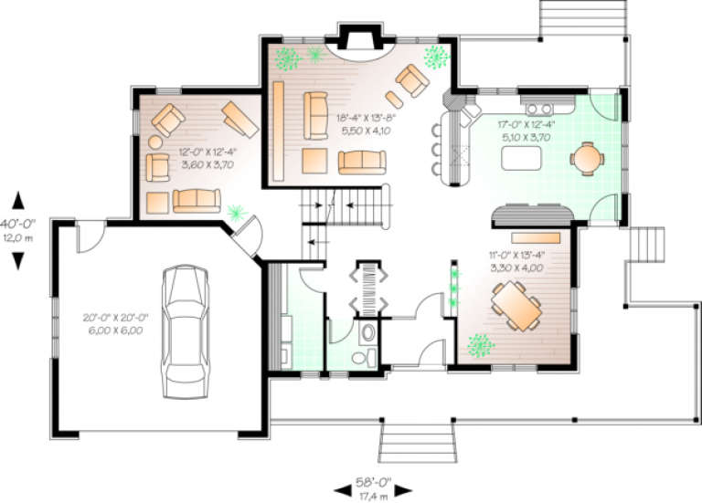 House Plan House Plan #319 Drawing 1
