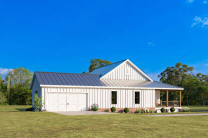 Modern Farmhouse House Plan #009-00417 Elevation Photo