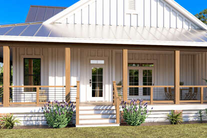 Modern Farmhouse House Plan #009-00417 Elevation Photo