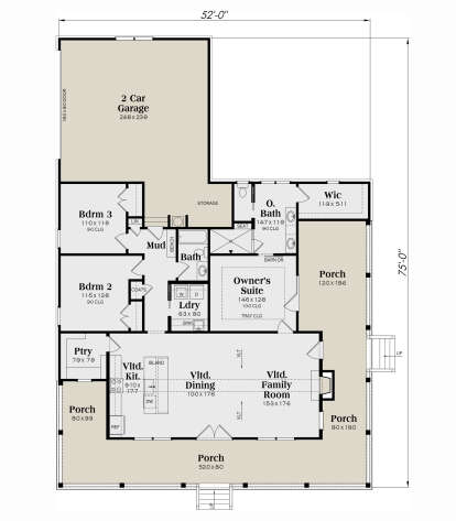 Main Floor  for House Plan #009-00417