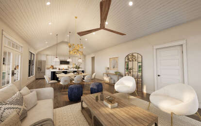 Modern Farmhouse House Plan #009-00417 Additional Photo