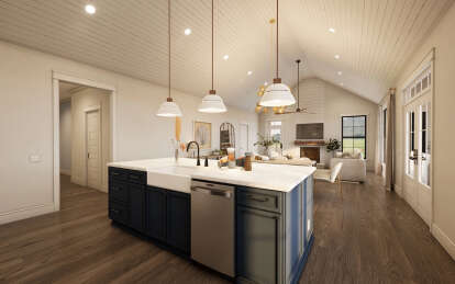 Modern Farmhouse House Plan #009-00417 Additional Photo