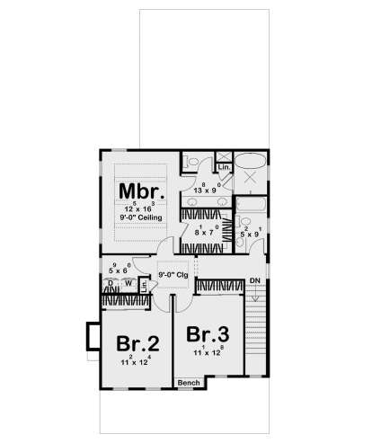 Second Floor for House Plan #963-01071