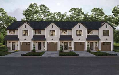 Fourplex Rural Designs Modern Farmhouse Fourplex Plan - 1,464 Square Feet, 3 Bedrooms, 2.5 ...