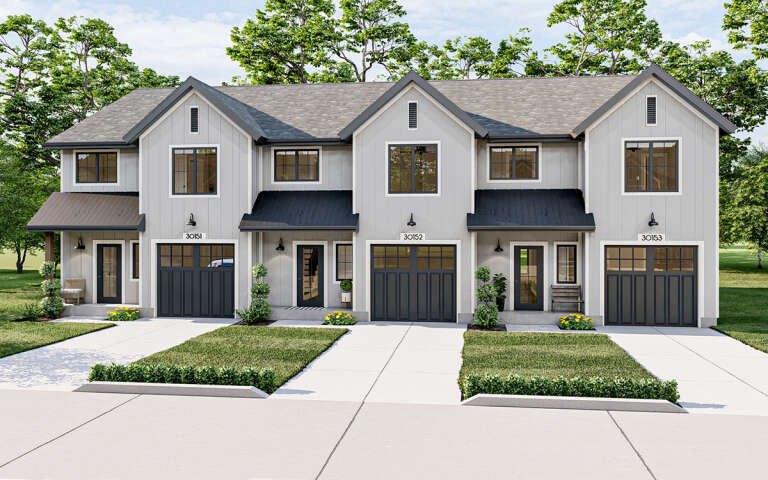 House Plan House Plan #31910 Angled Front Elevation