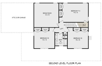 Second Floor for House Plan #940-01189
