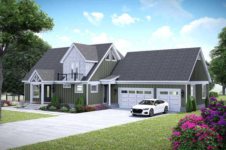 House Plan House Plan #31914 Angled Front Elevation