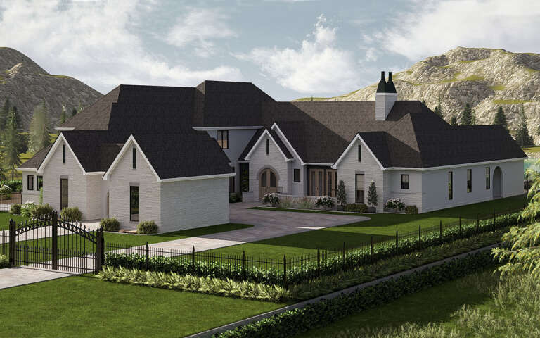 House Plan House Plan #31916 Angled Front Elevation