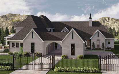 Modern Transitional House Plan #963-01077 Elevation Photo