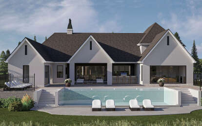 Modern Transitional House Plan #963-01077 Elevation Photo