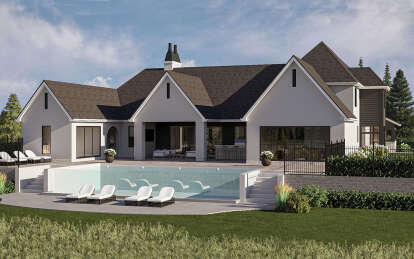 Modern Transitional House Plan #963-01077 Elevation Photo