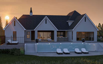 Modern Transitional House Plan #963-01077 Elevation Photo