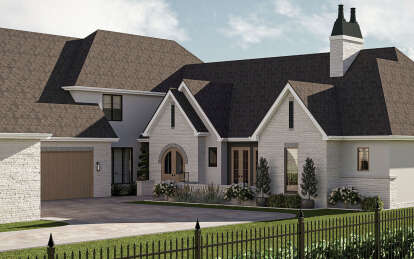 Modern Transitional House Plan #963-01077 Elevation Photo