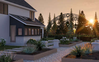 Modern Transitional House Plan #963-01077 Elevation Photo