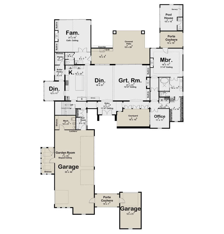 House Plan House Plan #31916 Drawing 1