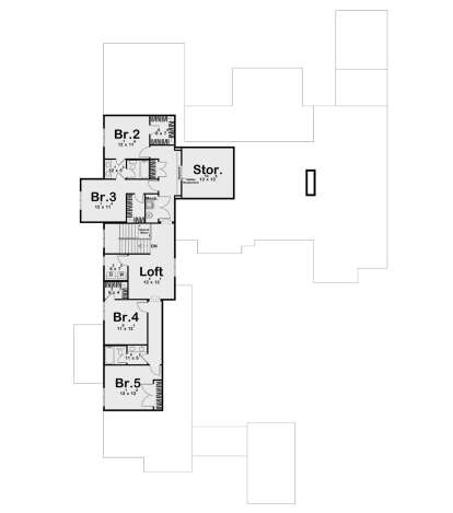 Second Floor for House Plan #963-01077