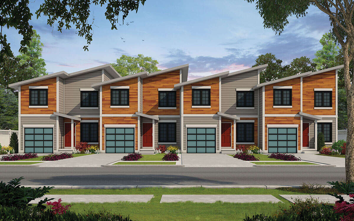 Fourplex Images Contemporary Fourplex Plan - 1,277 Square Feet, 3 Bedrooms, 2.5 ...
