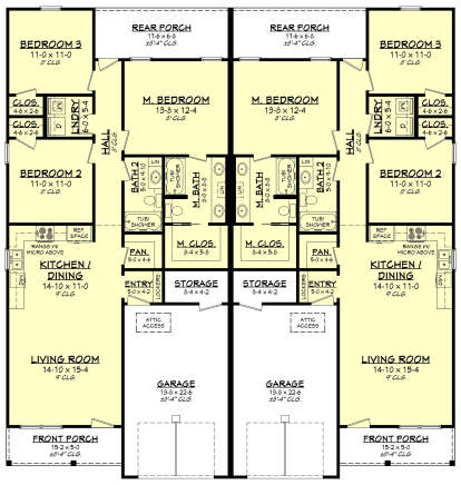 Main Floor  for House Plan #041-00371