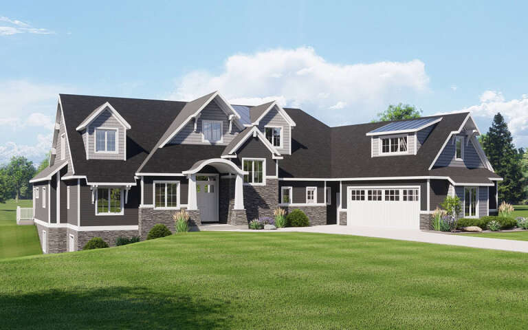 House Plan House Plan #31922 Angled Front Elevation