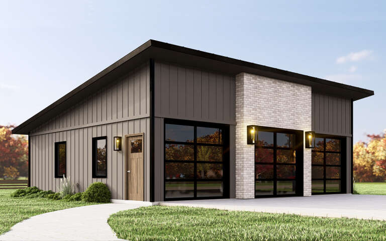 House Plan House Plan #31925 Angled Front Elevation