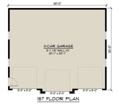 Garage Floor for House Plan #5032-00316