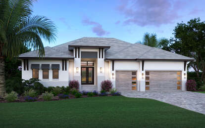 Contemporary House Plan #207-00153 Elevation Photo