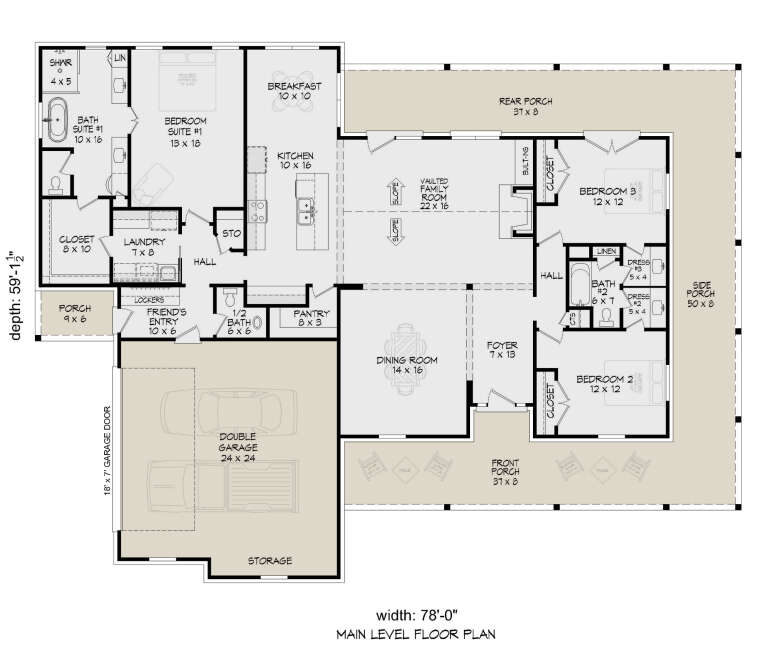 House Plan House Plan #31927 Drawing 1