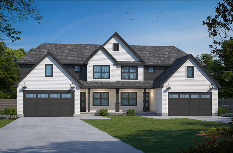 House Plan House Plan #31932 Angled Front Elevation
