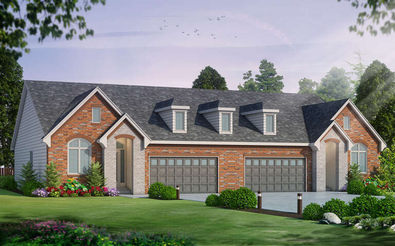 House Plan House Plan #31938 Angled Front Elevation