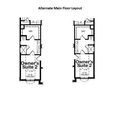 Alternate Main Floor Layout for House Plan #402-01835