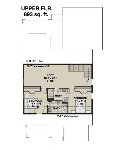 Second Floor for House Plan #098-00424