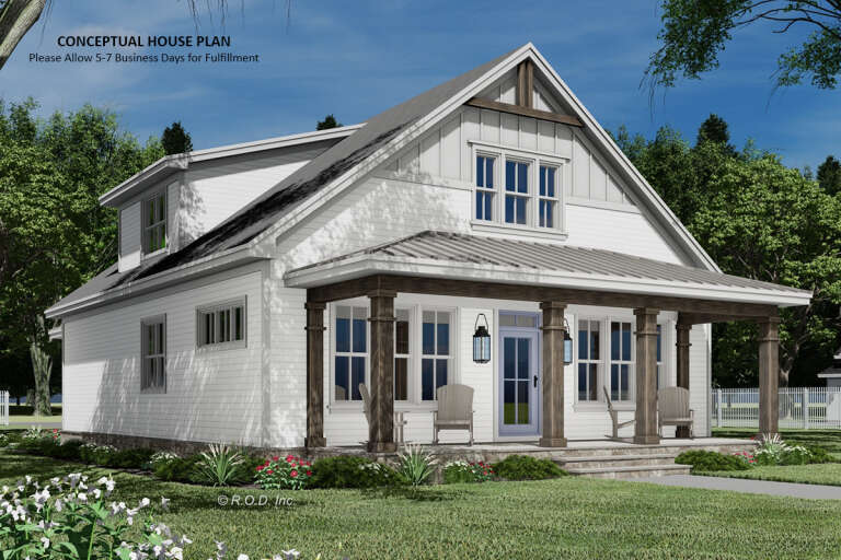 House Plan House Plan #31945 Angled Front Elevation
