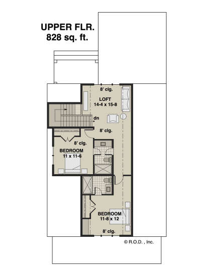 Second Floor for House Plan #098-00427