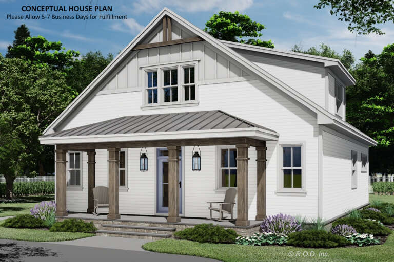 House Plan House Plan #31946 Angled Front Elevation