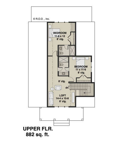 Second Floor for House Plan #098-00428