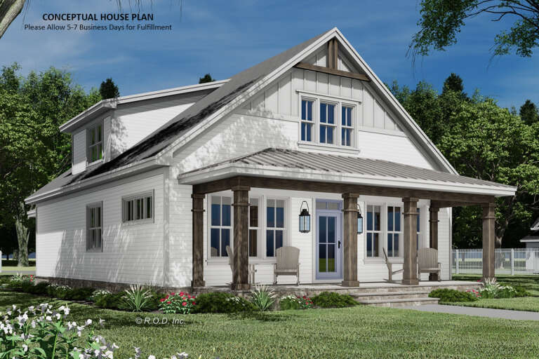 House Plan House Plan #31947 Angled Front Elevation