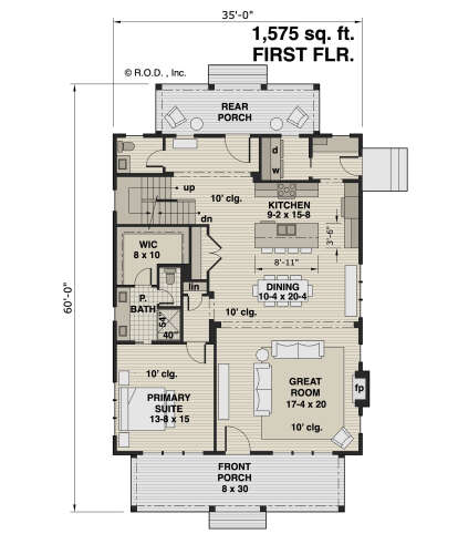 Main Floor  for House Plan #098-00429