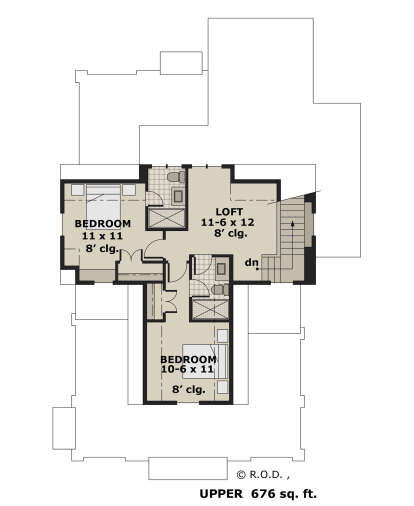 Second Floor for House Plan #098-00433