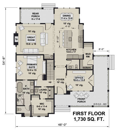 Main Floor  for House Plan #098-00434