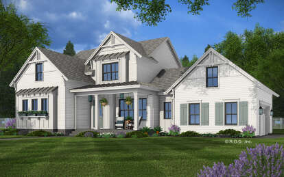 Modern Farmhouse House Plan #098-00436 Elevation Photo