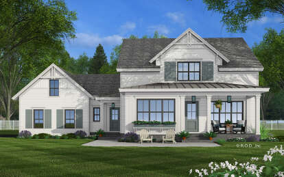 Modern Farmhouse House Plan #098-00436 Elevation Photo