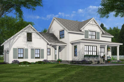 Modern Farmhouse House Plan #098-00436 Elevation Photo