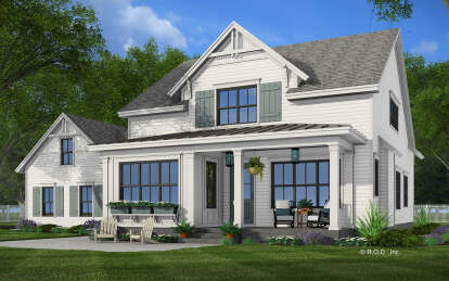 Modern Farmhouse House Plan #098-00436 Elevation Photo