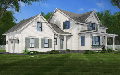 Modern Farmhouse House Plan #098-00437 Elevation Photo