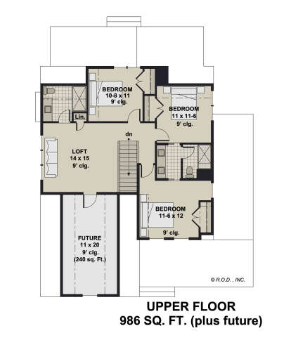 Second Floor for House Plan #098-00438