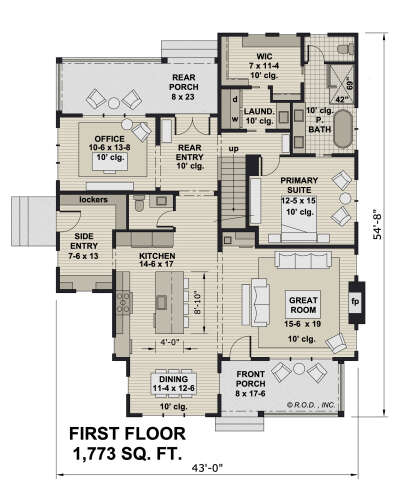 Main Floor  for House Plan #098-00439