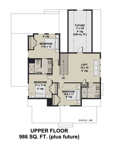 Second Floor for House Plan #098-00439
