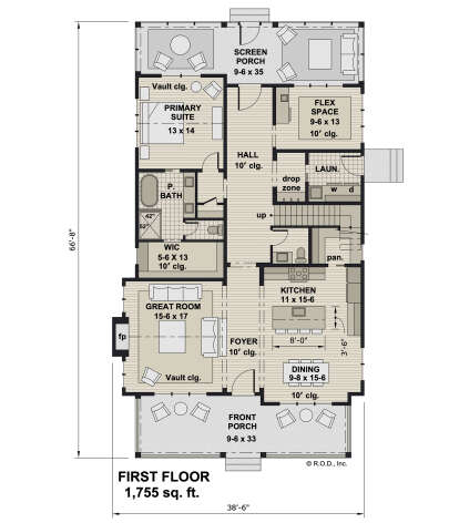 Main Floor  for House Plan #098-00440