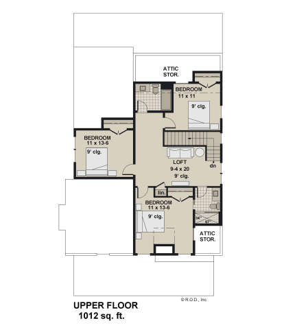 Second Floor for House Plan #098-00440