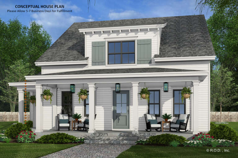 House Plan House Plan #31959 Angled Front Elevation